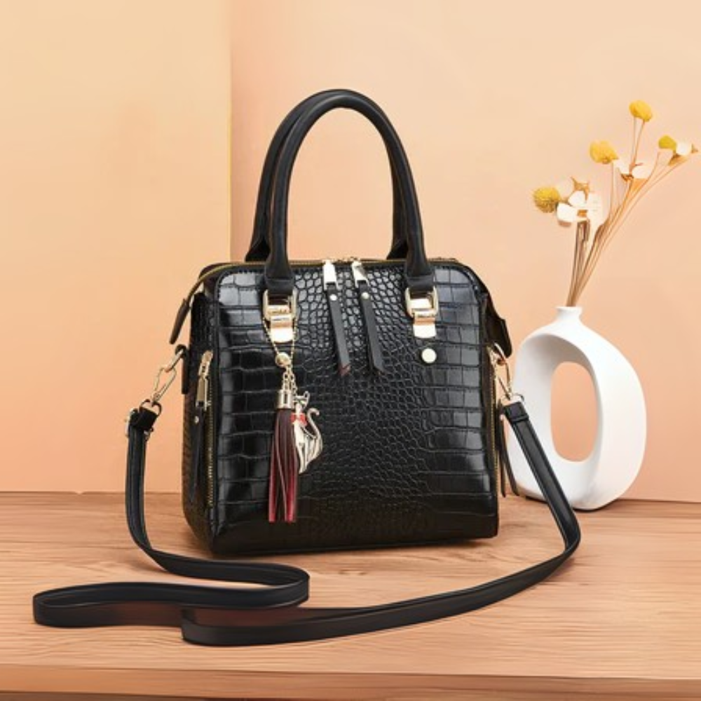 Karolina | Skórzana Torebka Krokodyl