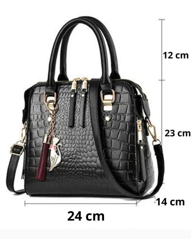 Karolina | Skórzana Torebka Krokodyl